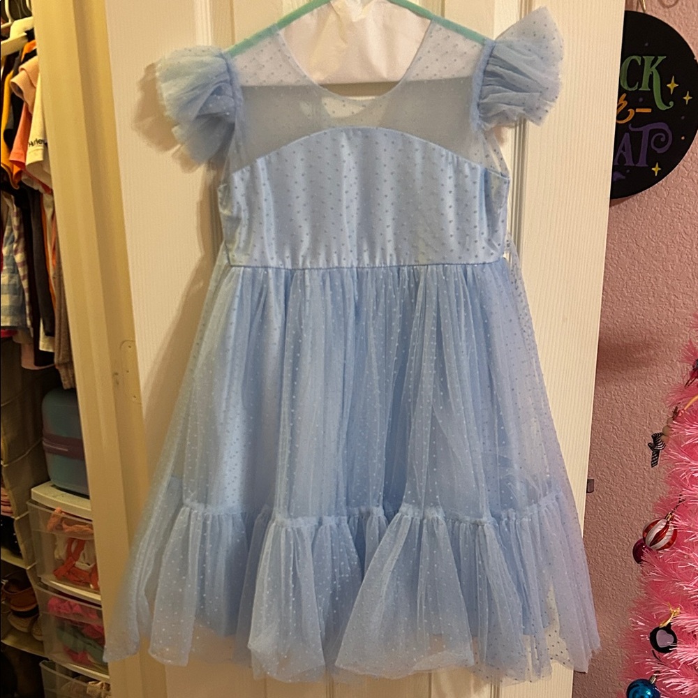 Charming Light Blue Kids Dance Dress